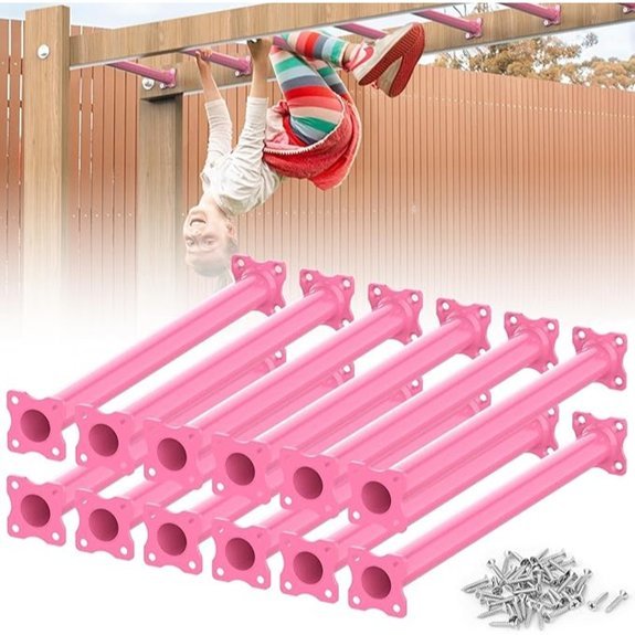 16 5 inch pink monkey bars kit