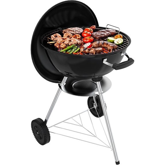 18 inch charcoal kettle grill with wheels