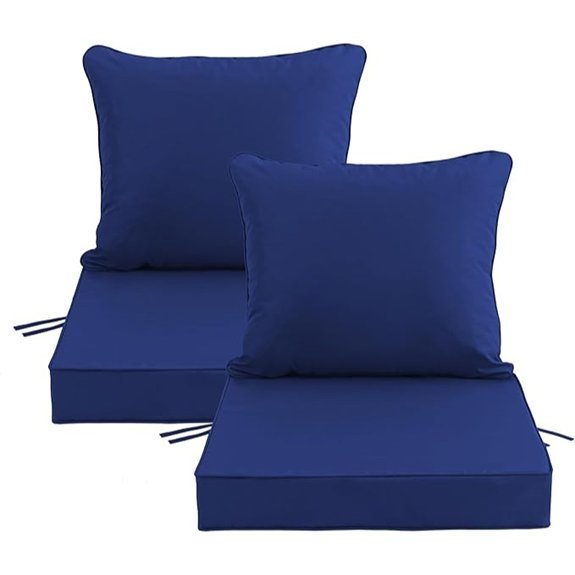 24x24 outdoor chair cushions set of 2 navy