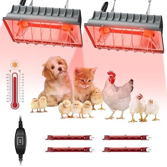 250w adjustable heat lamp for coop