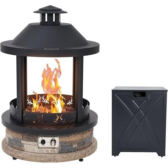 28 inch propane fire pit 65 000 btu