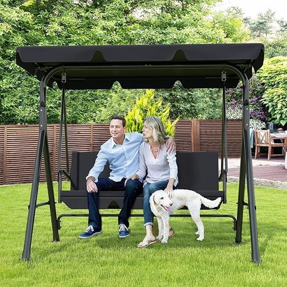 3 seat patio swing chair