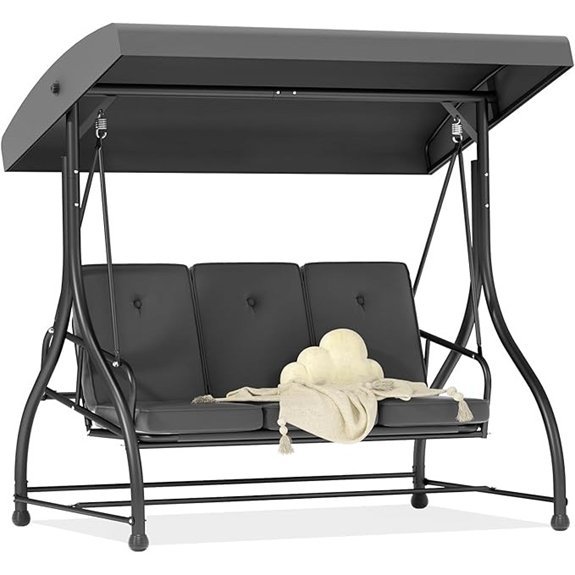 3 seat porch swing with canopy