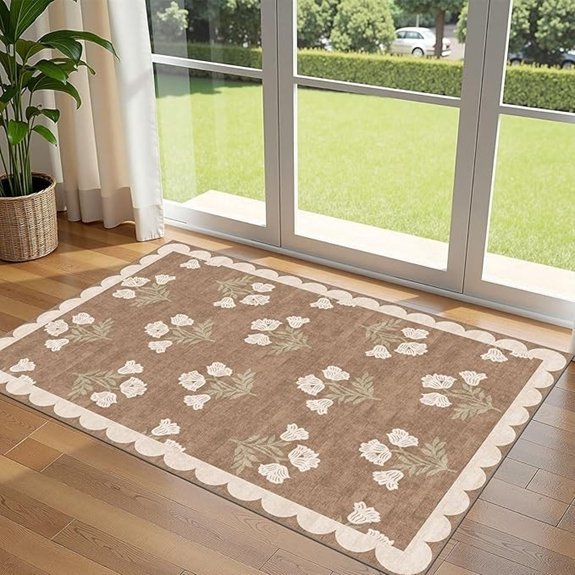 3x5 floral entry rug