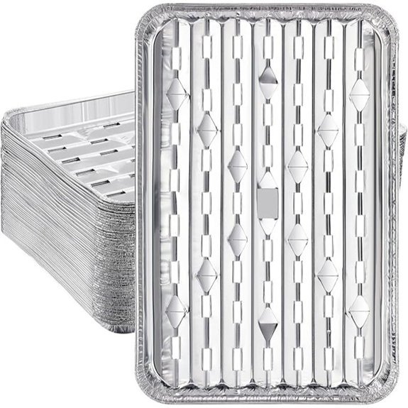 50 pack aluminum grill pans 9x13