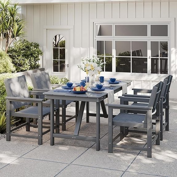 5 piece hdpe patio set