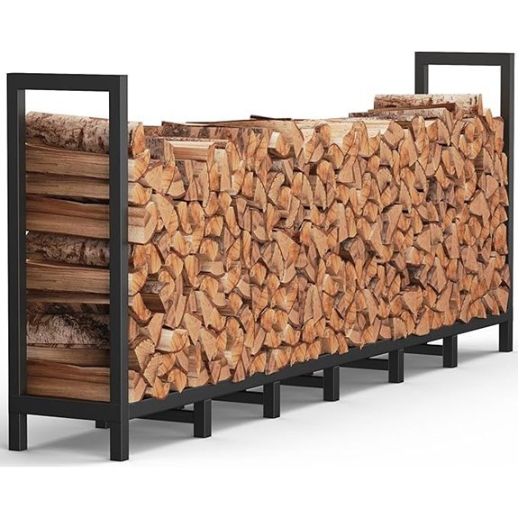 8 ft outdoor firewood rack