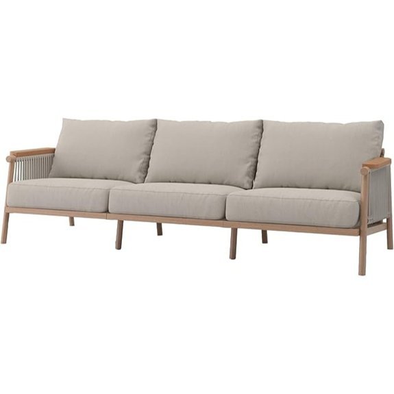 acanva modern aluminum outdoor sofa