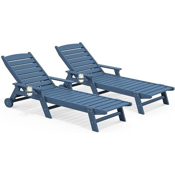 adjustable hdpe patio lounge set