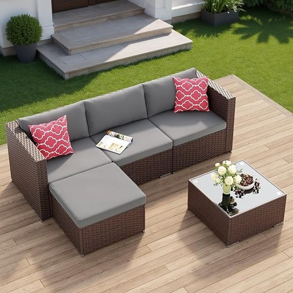 aiho 5 piece outdoor set