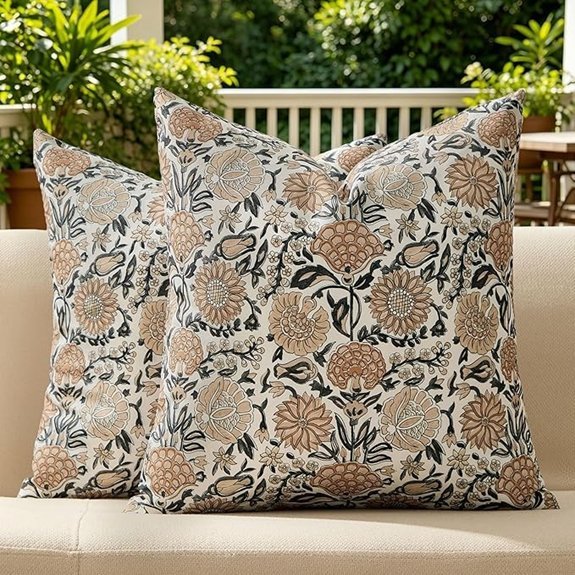 allorry floral outdoor pillow covers