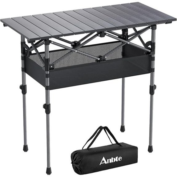aluminum roll top camping table