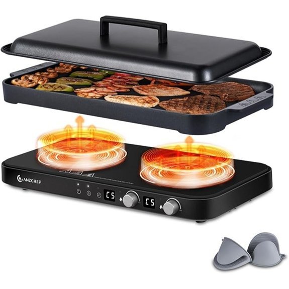 amzchef double induction cooktop