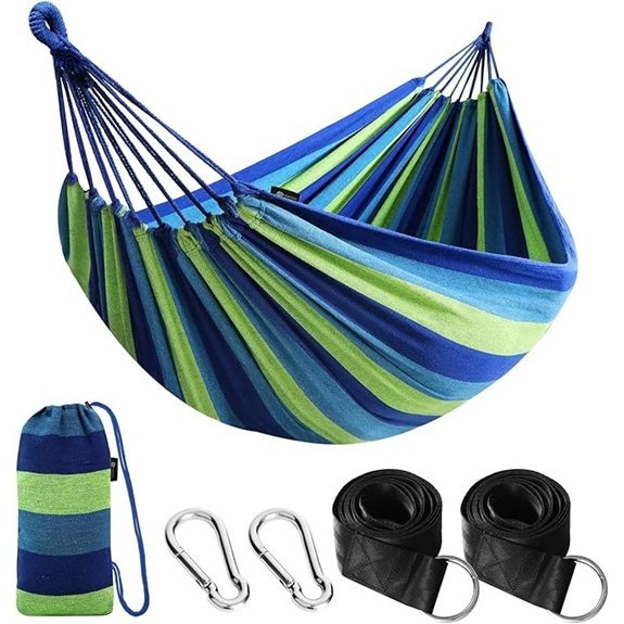 anyoo cotton camping hammock note four words