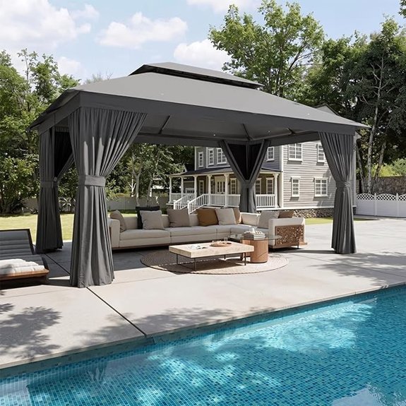 aoxun 10x12 gazebo with netting