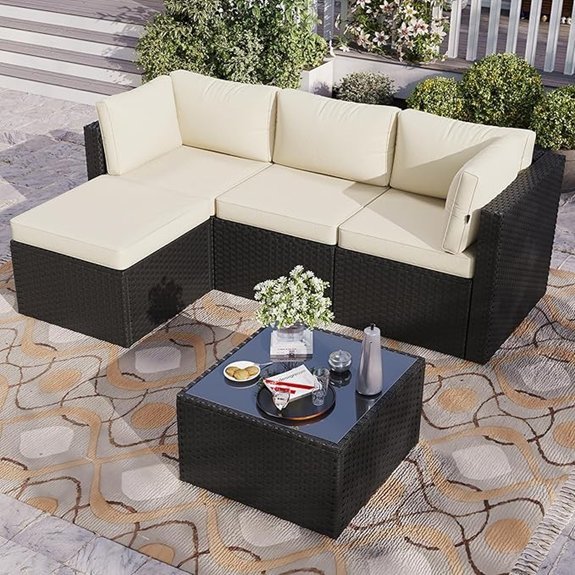 aoxun 5 piece patio set