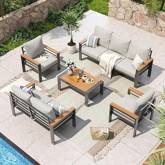 aoxun 7 seat aluminum set