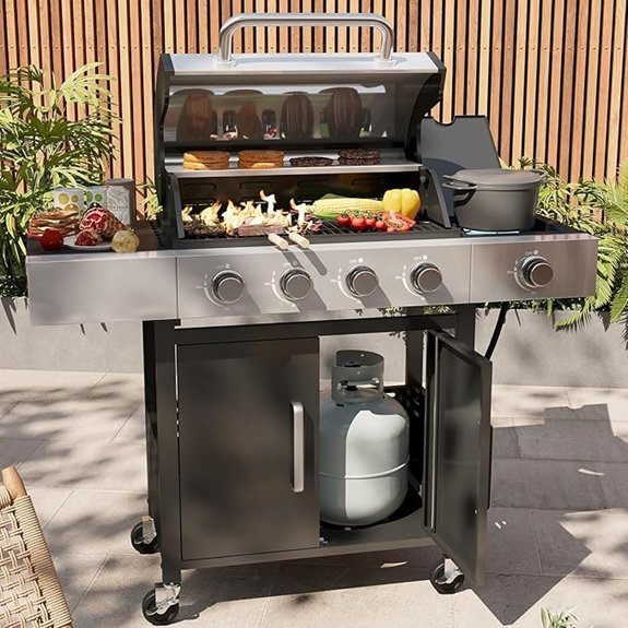 aoxun four burner propane grill
