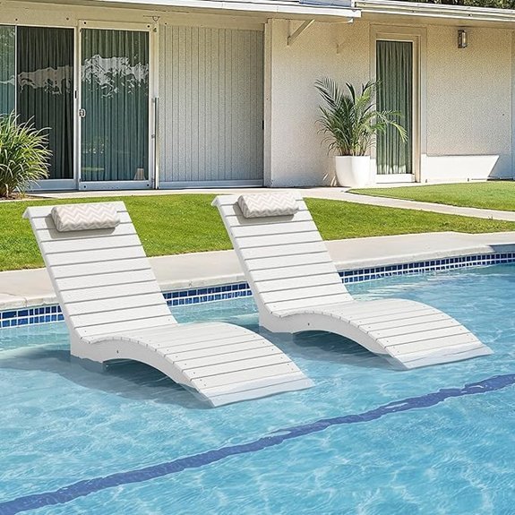 aquawave white pool chairs