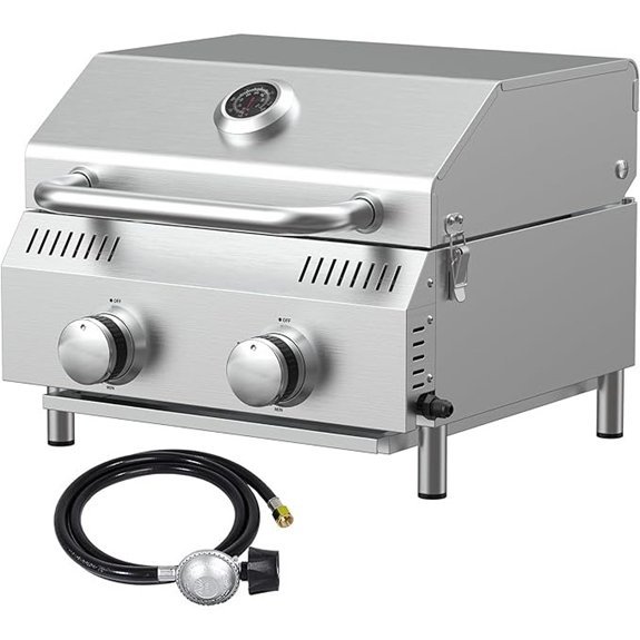 bestfire 2 burner portable grill