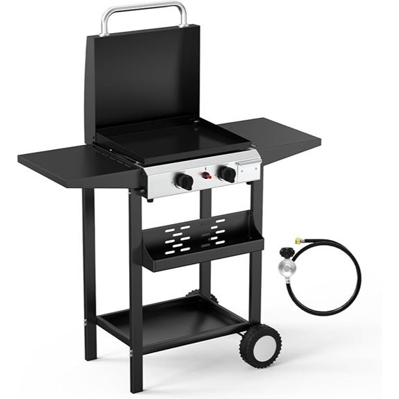 bonnlo propane griddle with lid