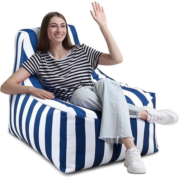 briwooody white waterproof bean bag chair