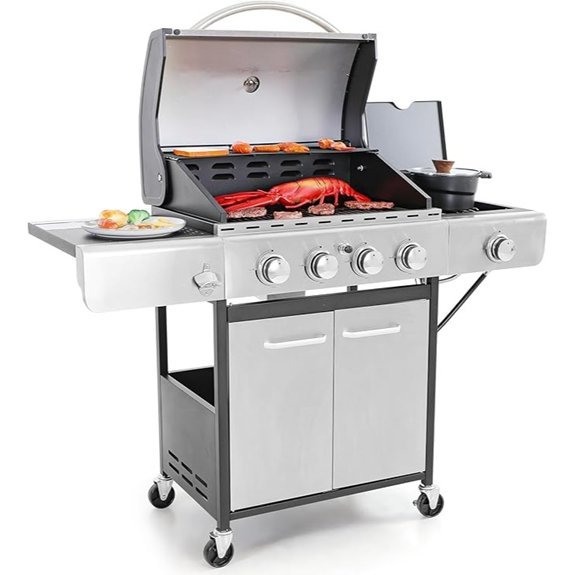 capable 4 burner propane grill