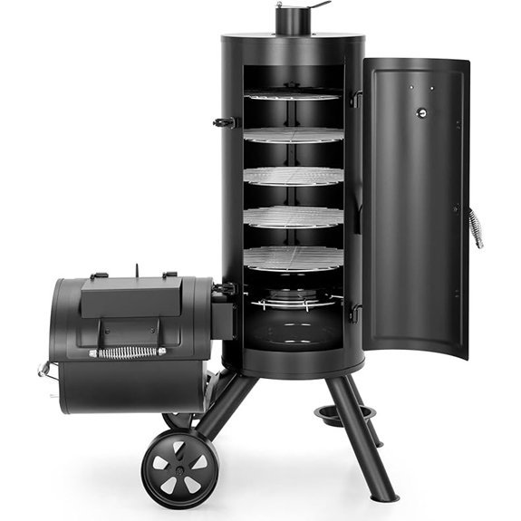 captiva charcoal smoker grill combo