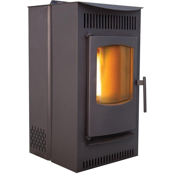 castle serenity pellet stove black