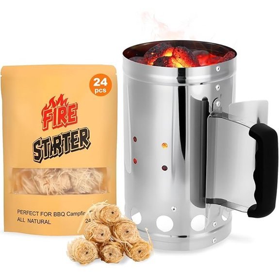 charcoal chimney starter dimensions