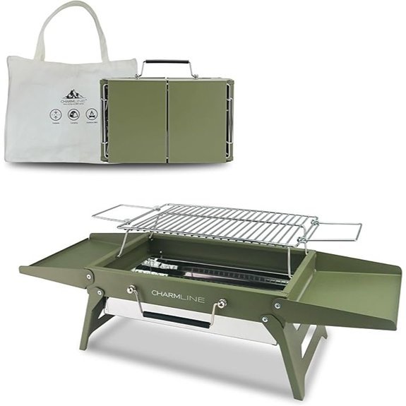 charmline portable charcoal grill 14x9