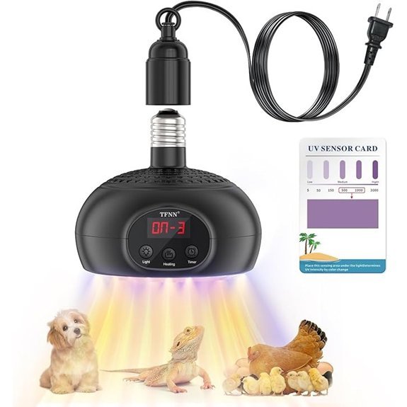chicken coop reptile heater with lights