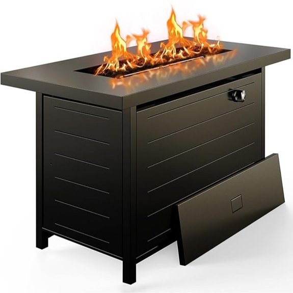 ciays 42 inch propane fire pit table