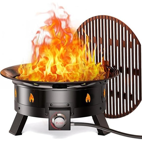 ciays propane fire pit grill