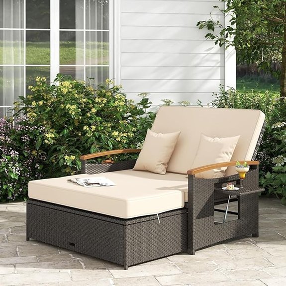 costway beige patio daybed
