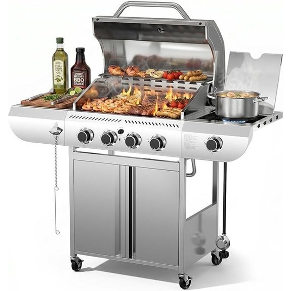 cowsar 4 burner gas grill