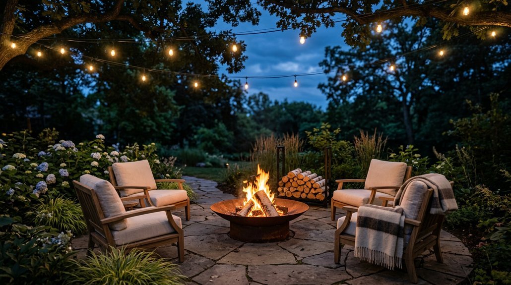 cozy backyard fire pit ideas