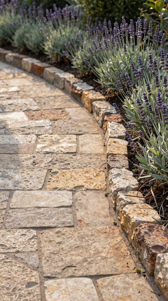 curved edges soften hardscape
