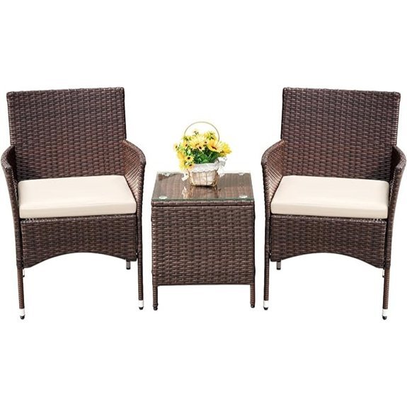devoko 3 piece rattan set