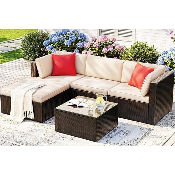 devoko beige wicker set