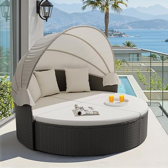 devoko patio daybed canopy