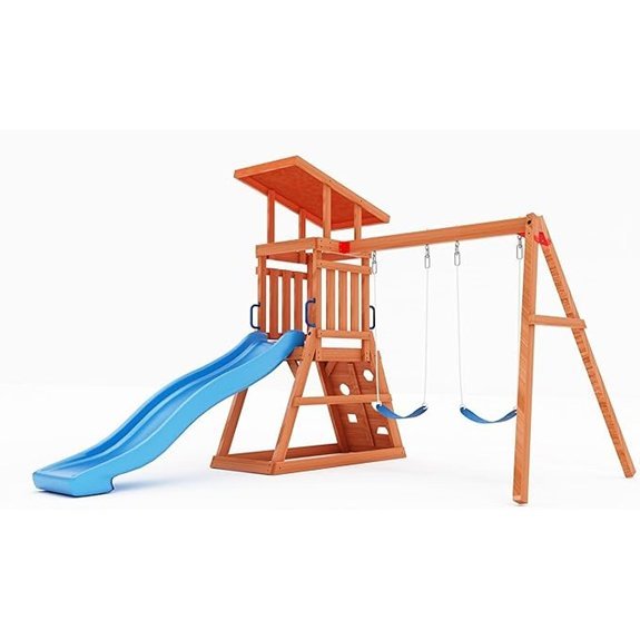 dolphin swing set with slide