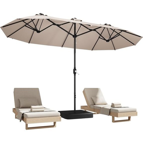 domeshade 15ft double sided umbrella