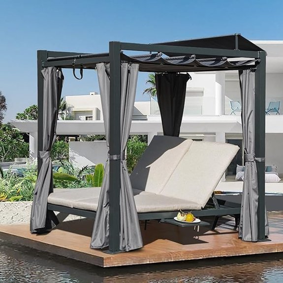 domi aluminum daybed with canopy