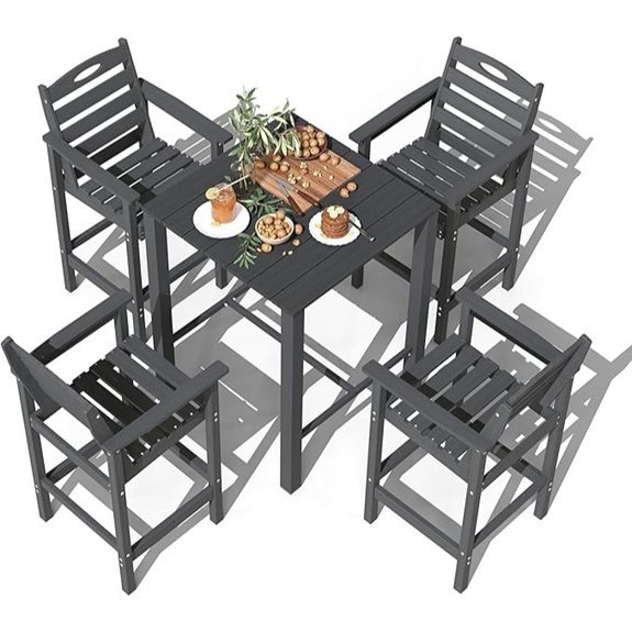 domi hdpe adirondack bar set