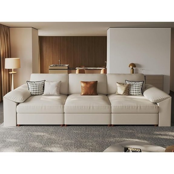 ease moose 3 seater beige sofa