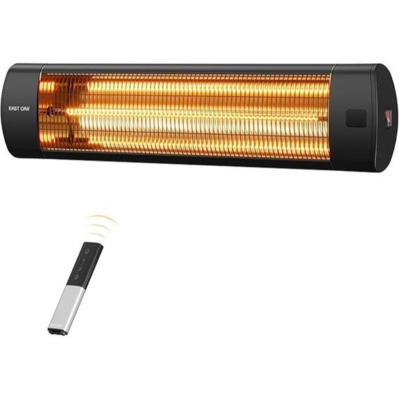 east oak 1500w electric heater