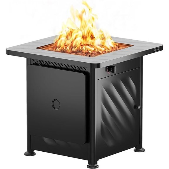 east oak 28 propane firepit table