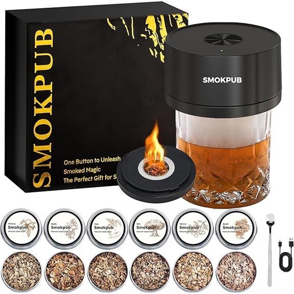 electric whiskey smoker kit 6 wood chips