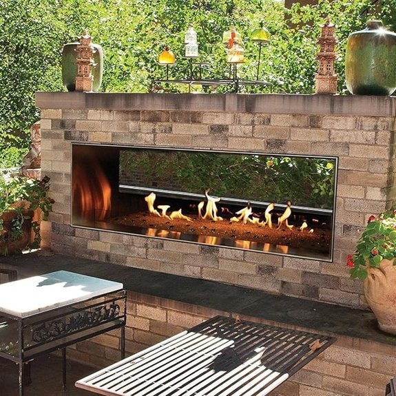 empire outdoor 60 manual linear fireplace natural gas